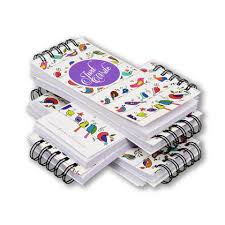 Daily Undated Notepad with Spiral Binding Plain Paged (Set of 6) Tear off Sheets Memo Notebook